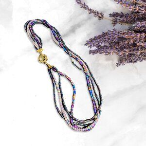 4-Strand Purple Necklace